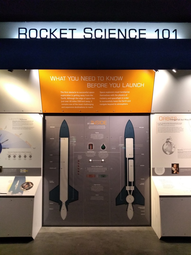 Museum display titled Rocket Science 101